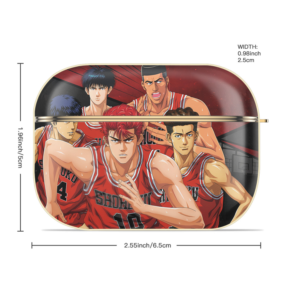 SLAM DUNK／スラムダンク 【AirPods Pro用】ハードシェル保護ケース｜耐衝撃・防指紋・カラビナ付き商品仕様