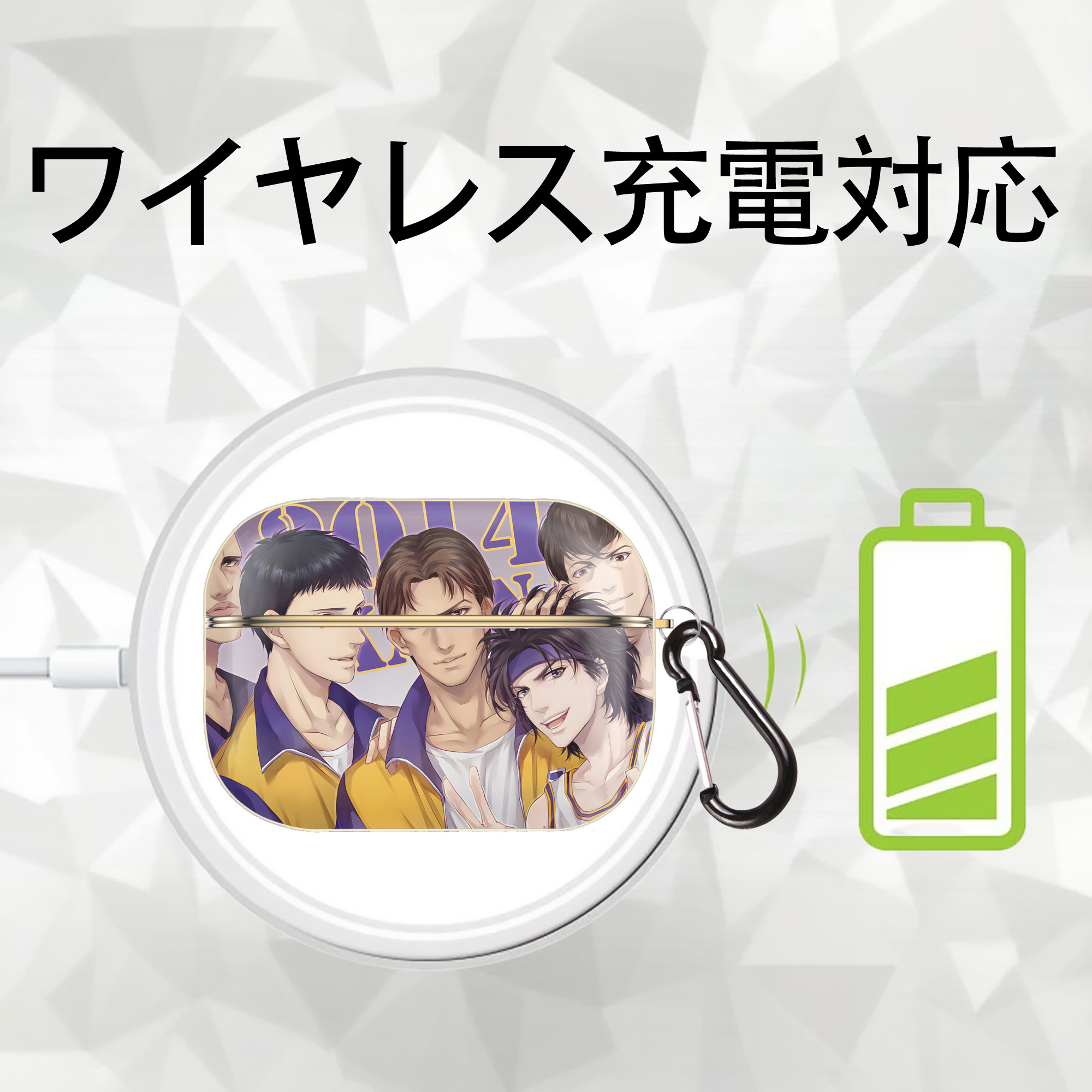 SLAM DUNK／スラムダンク 【AirPods Pro用】ハードシェル保護ケース｜耐衝撃・防指紋・カラビナ付き商品仕様