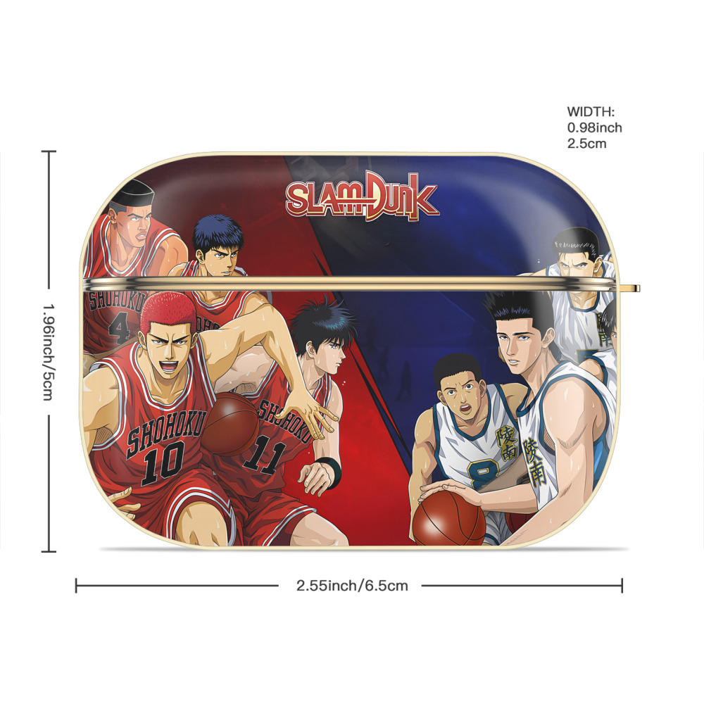 SLAM DUNK／スラムダンク 【AirPods Pro用】ハードシェル保護ケース｜耐衝撃・防指紋・カラビナ付き商品仕様