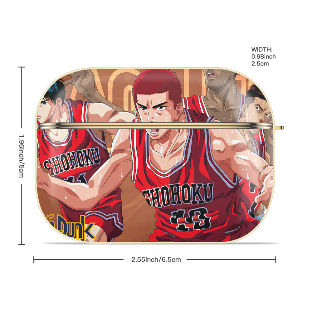 SLAM DUNK／スラムダンク 【AirPods Pro用】ハードシェル保護ケース｜耐衝撃・防指紋・カラビナ付き商品仕様