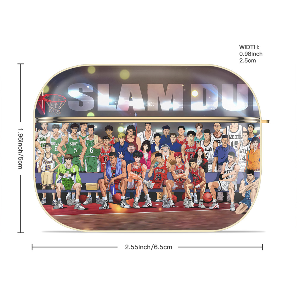 SLAM DUNK／スラムダンク 【AirPods Pro用】ハードシェル保護ケース｜耐衝撃・防指紋・カラビナ付き商品仕様