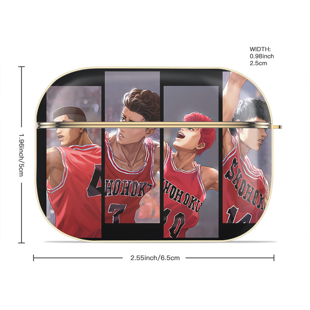 SLAM DUNK／スラムダンク 【AirPods Pro用】ハードシェル保護ケース｜耐衝撃・防指紋・カラビナ付き商品仕様