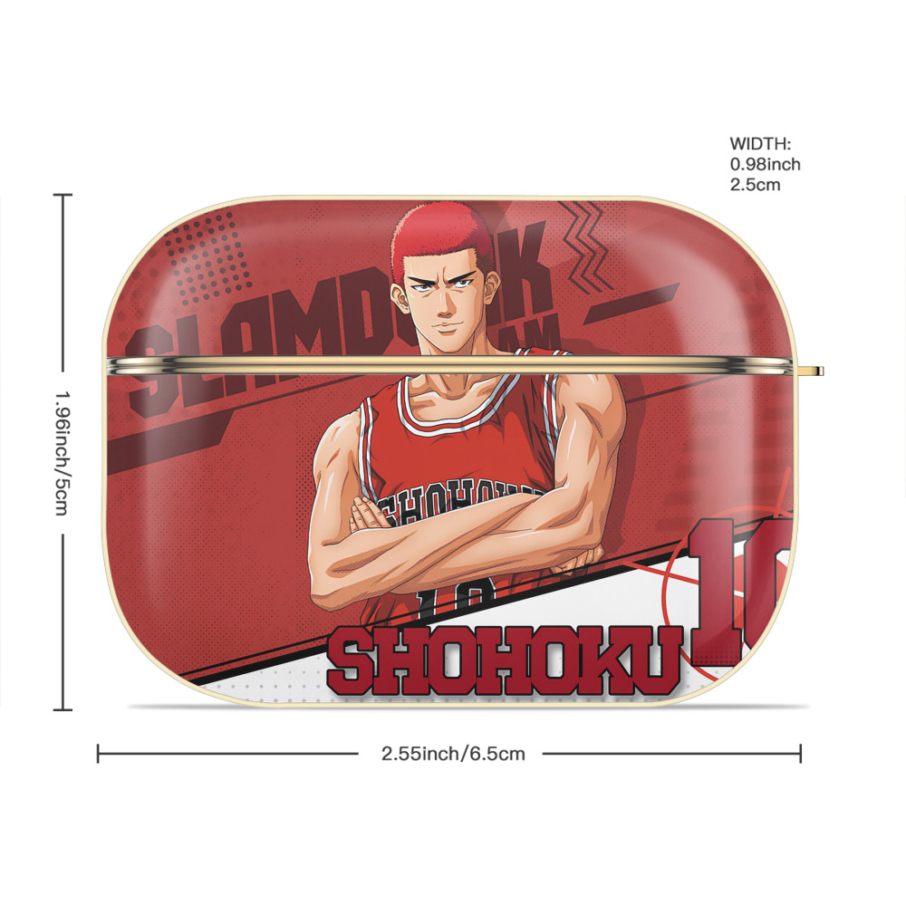 SLAM DUNK／スラムダンク 【AirPods Pro用】ハードシェル保護ケース｜耐衝撃・防指紋・カラビナ付き商品仕様