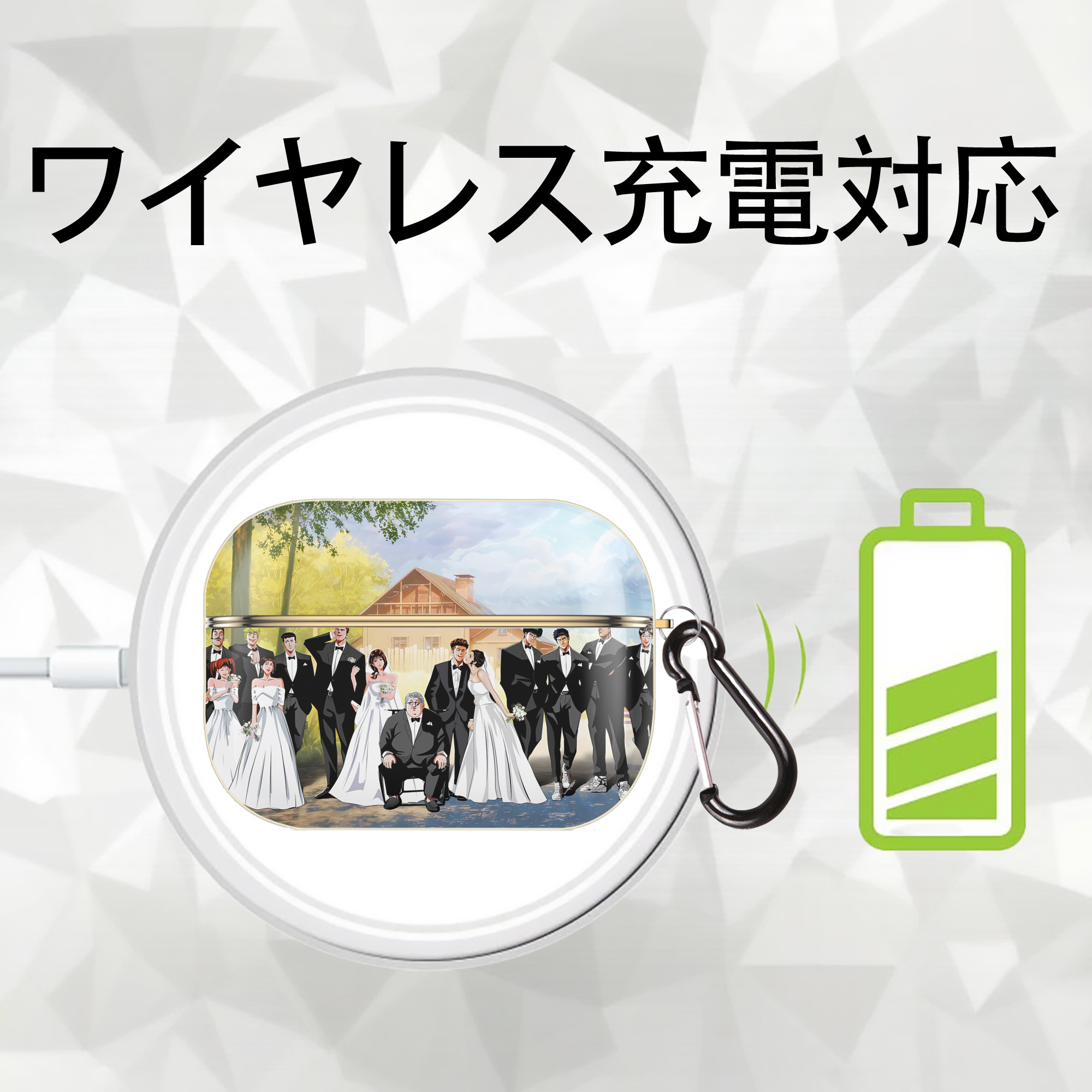 SLAM DUNK／スラムダンク 【AirPods Pro用】ハードシェル保護ケース｜耐衝撃・防指紋・カラビナ付き商品仕様