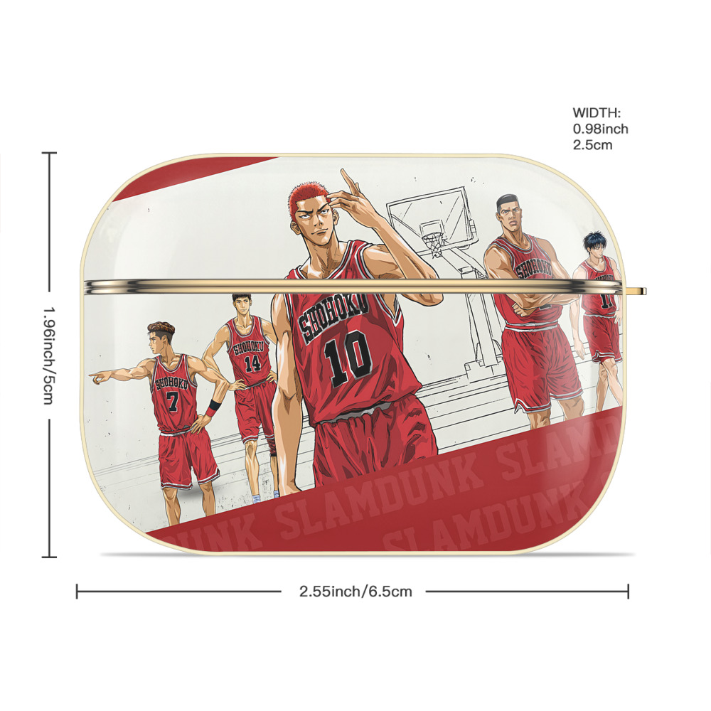 SLAM DUNK／スラムダンク 【AirPods Pro用】ハードシェル保護ケース｜耐衝撃・防指紋・カラビナ付き商品仕様