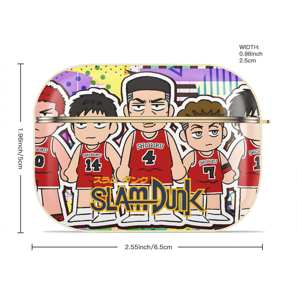SLAM DUNK／スラムダンク 【AirPods Pro用】ハードシェル保護ケース｜耐衝撃・防指紋・カラビナ付き商品仕様