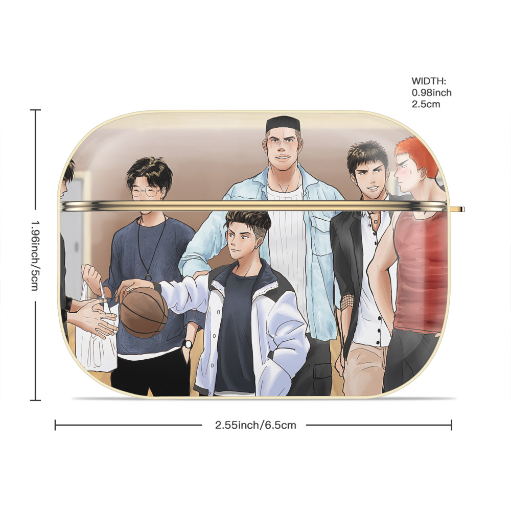 SLAM DUNK／スラムダンク 【AirPods Pro用】ハードシェル保護ケース｜耐衝撃・防指紋・カラビナ付き商品仕様