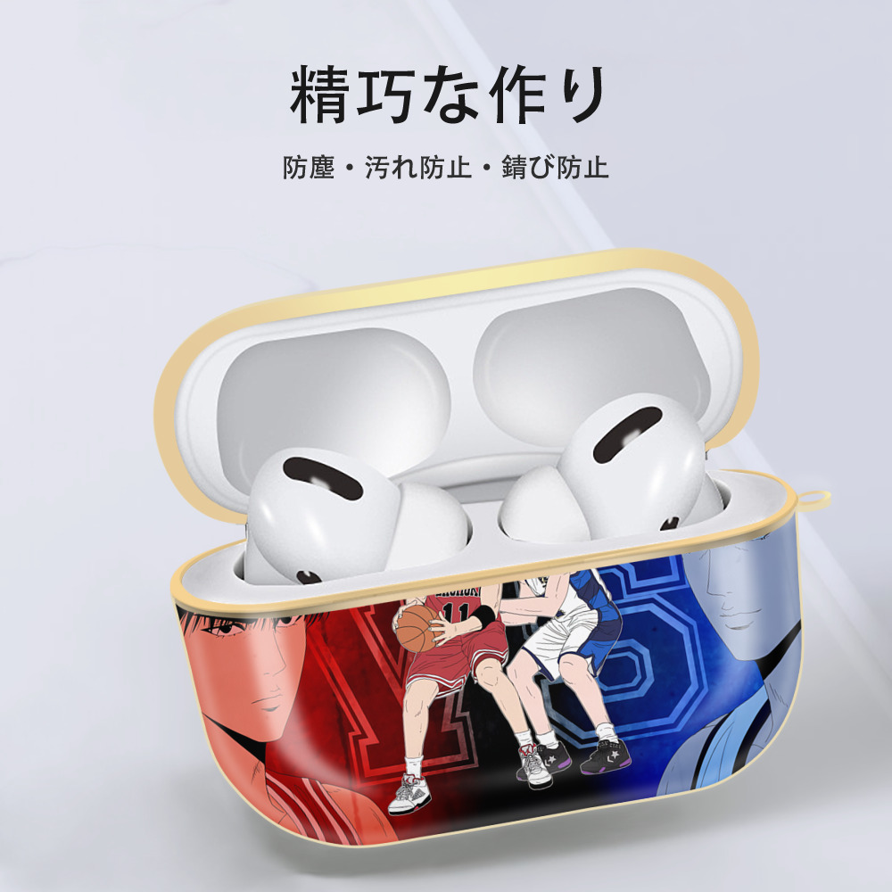 SLAM DUNK／スラムダンク 【AirPods Pro用】ハードシェル保護ケース｜耐衝撃・防指紋・カラビナ付き商品仕様