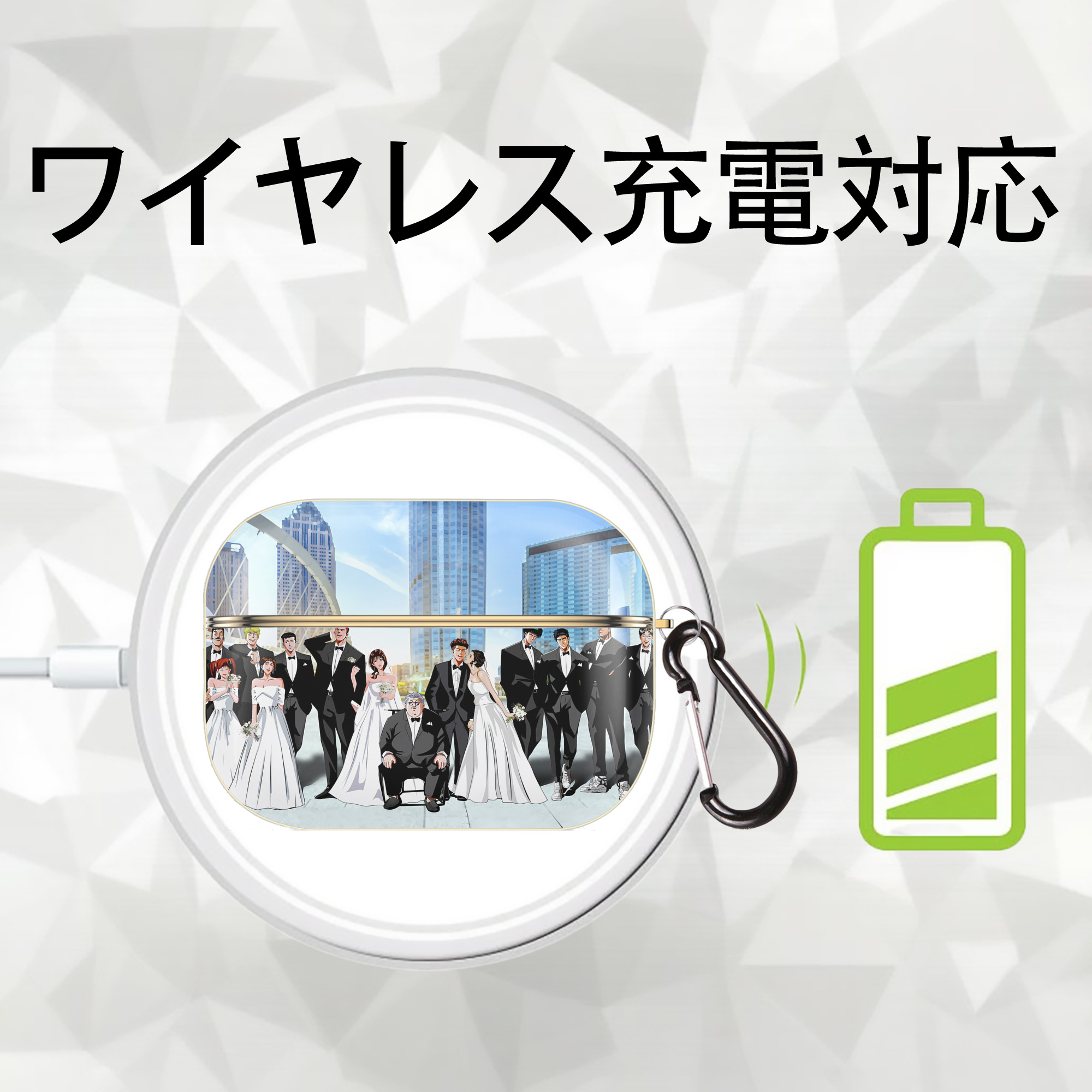 SLAM DUNK／スラムダンク 【AirPods Pro用】ハードシェル保護ケース｜耐衝撃・防指紋・カラビナ付き商品仕様