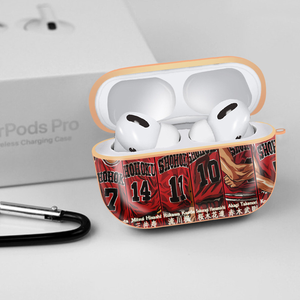 SLAM DUNK／スラムダンク 【AirPods Pro用】ハードシェル保護ケース｜耐衝撃・防指紋・カラビナ付き商品仕様