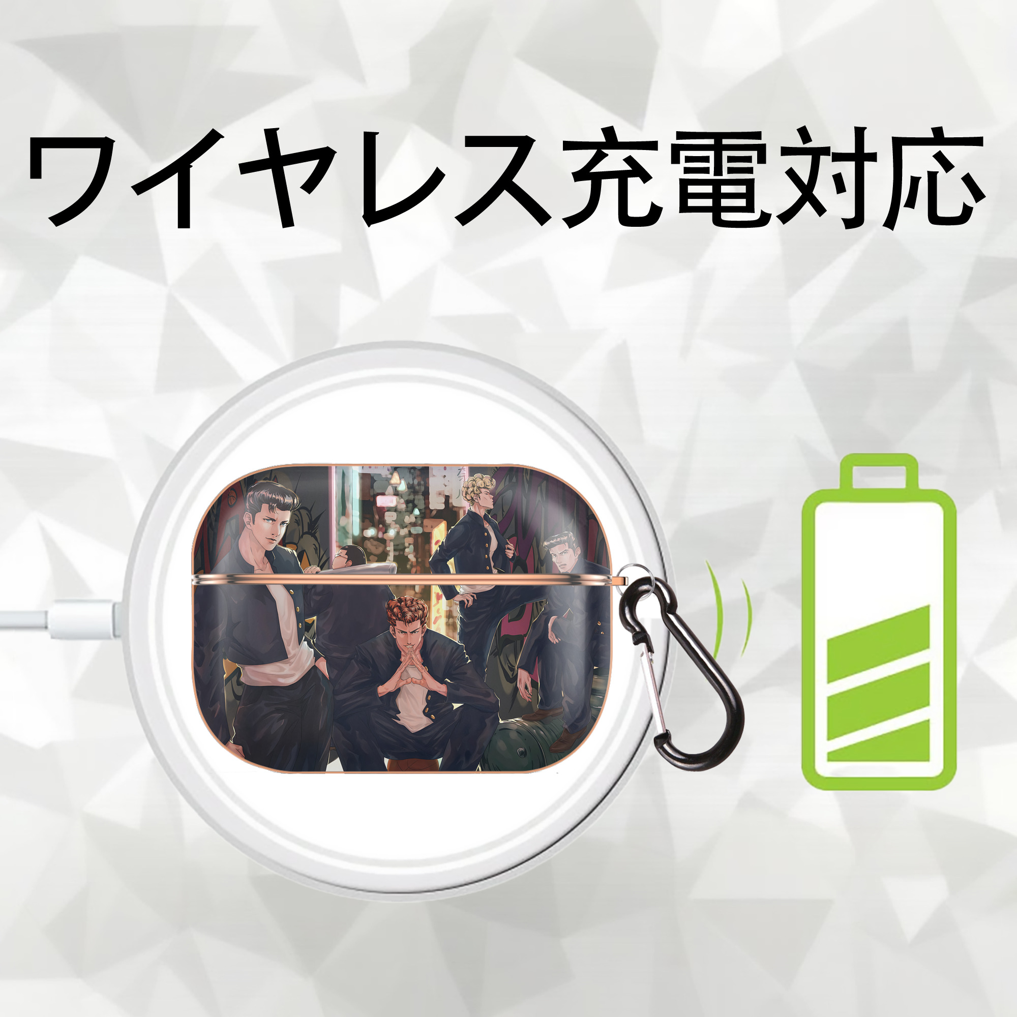 SLAM DUNK／スラムダンク 【AirPods Pro用】ハードシェル保護ケース｜耐衝撃・防指紋・カラビナ付き商品仕様