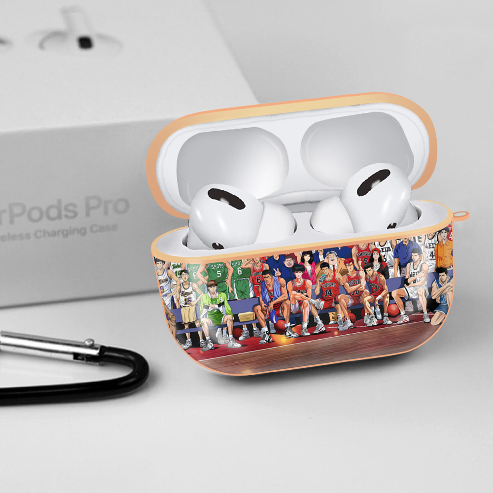 SLAM DUNK／スラムダンク 【AirPods Pro用】ハードシェル保護ケース｜耐衝撃・防指紋・カラビナ付き商品仕様