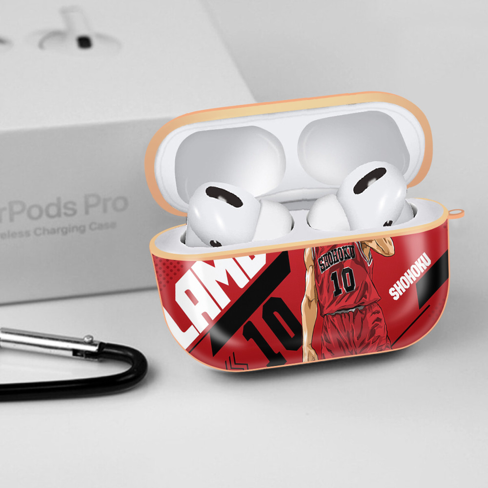 SLAM DUNK／スラムダンク 【AirPods Pro用】ハードシェル保護ケース｜耐衝撃・防指紋・カラビナ付き商品仕様