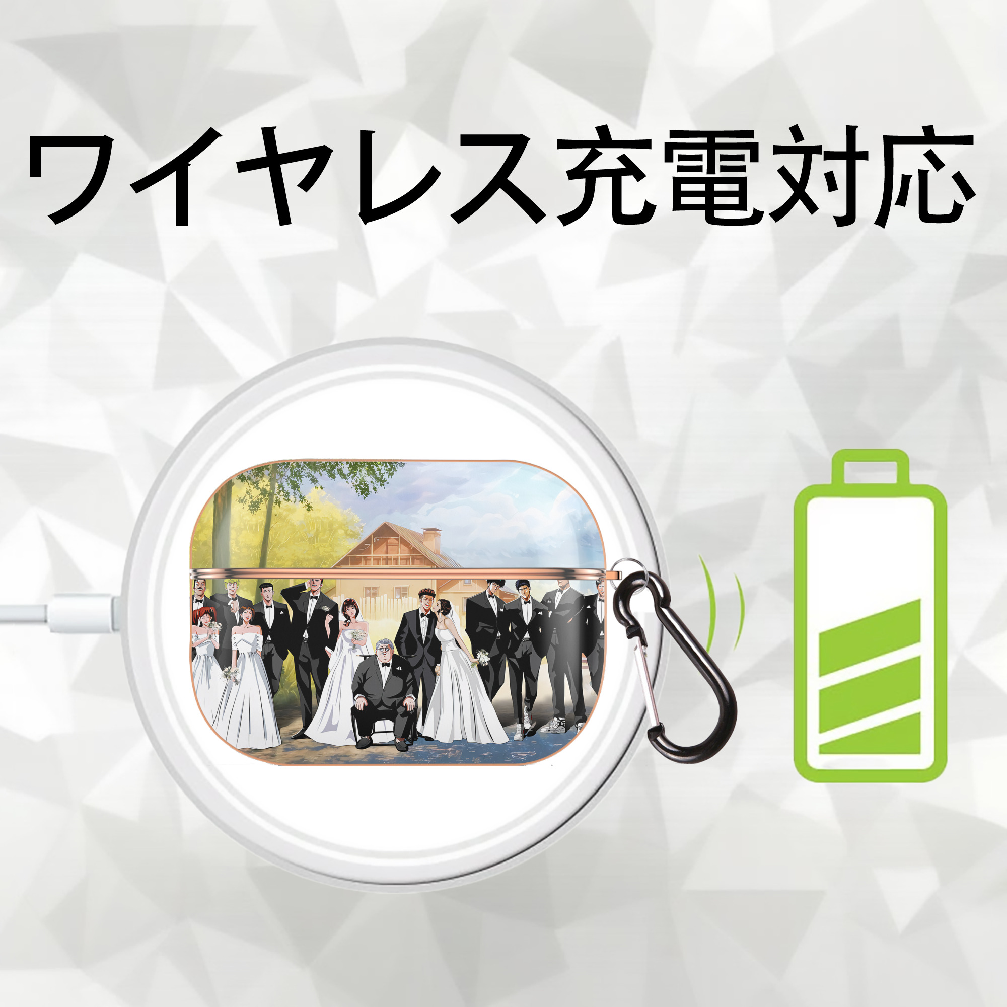 SLAM DUNK／スラムダンク 【AirPods Pro用】ハードシェル保護ケース｜耐衝撃・防指紋・カラビナ付き商品仕様