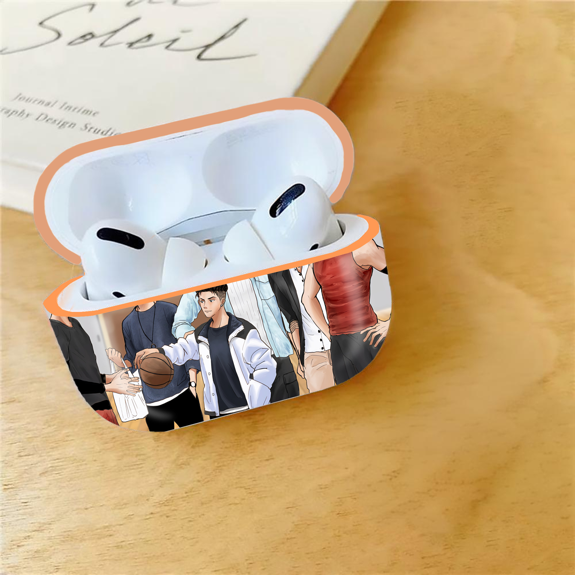 SLAM DUNK／スラムダンク 【AirPods Pro用】ハードシェル保護ケース｜耐衝撃・防指紋・カラビナ付き商品仕様