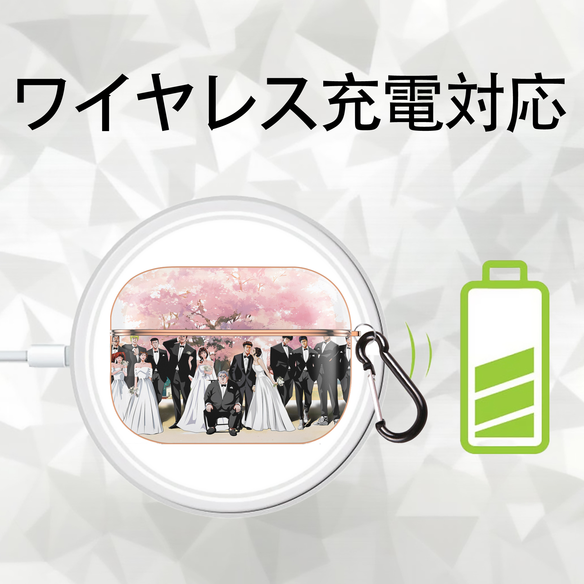 SLAM DUNK／スラムダンク 【AirPods Pro用】ハードシェル保護ケース｜耐衝撃・防指紋・カラビナ付き商品仕様